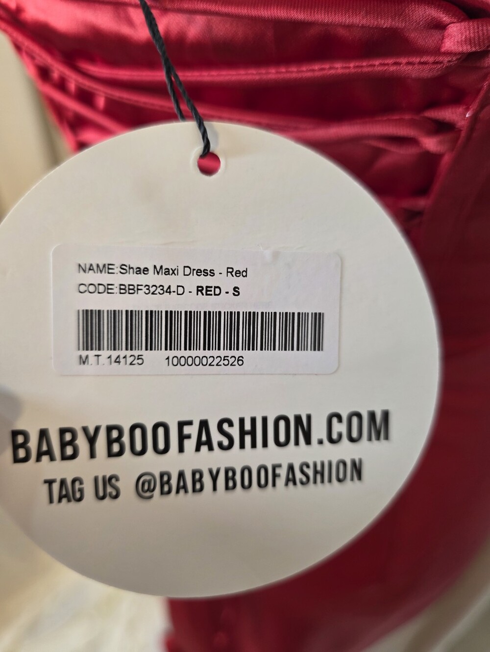 Vestido largo Shae - Rojo babyboo NWT $135 - Picture 11 of 14